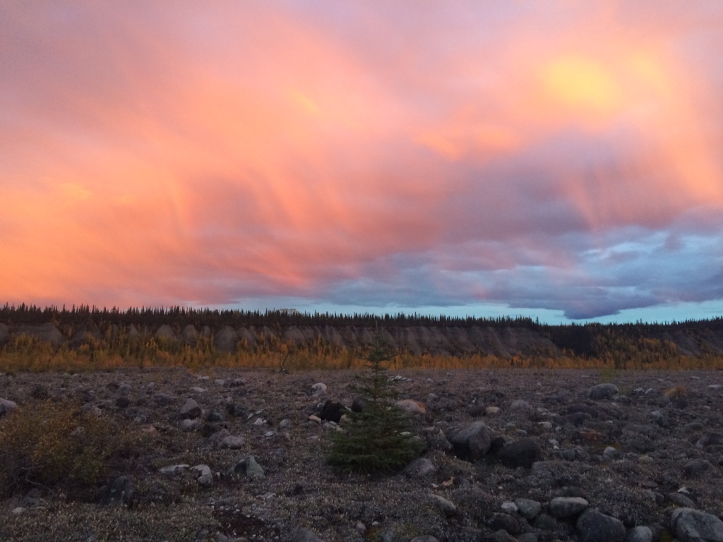 Beneath the Borealis Trifecta 12-18-17 Alaskan sunset