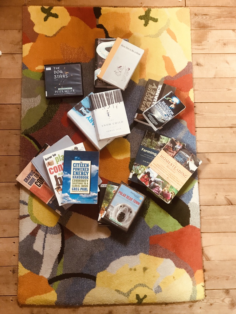 Beneath the Borealis, Living in Rural Alaska, The Library, or Lack Thereof, 05:18:20, Library books, Alaska